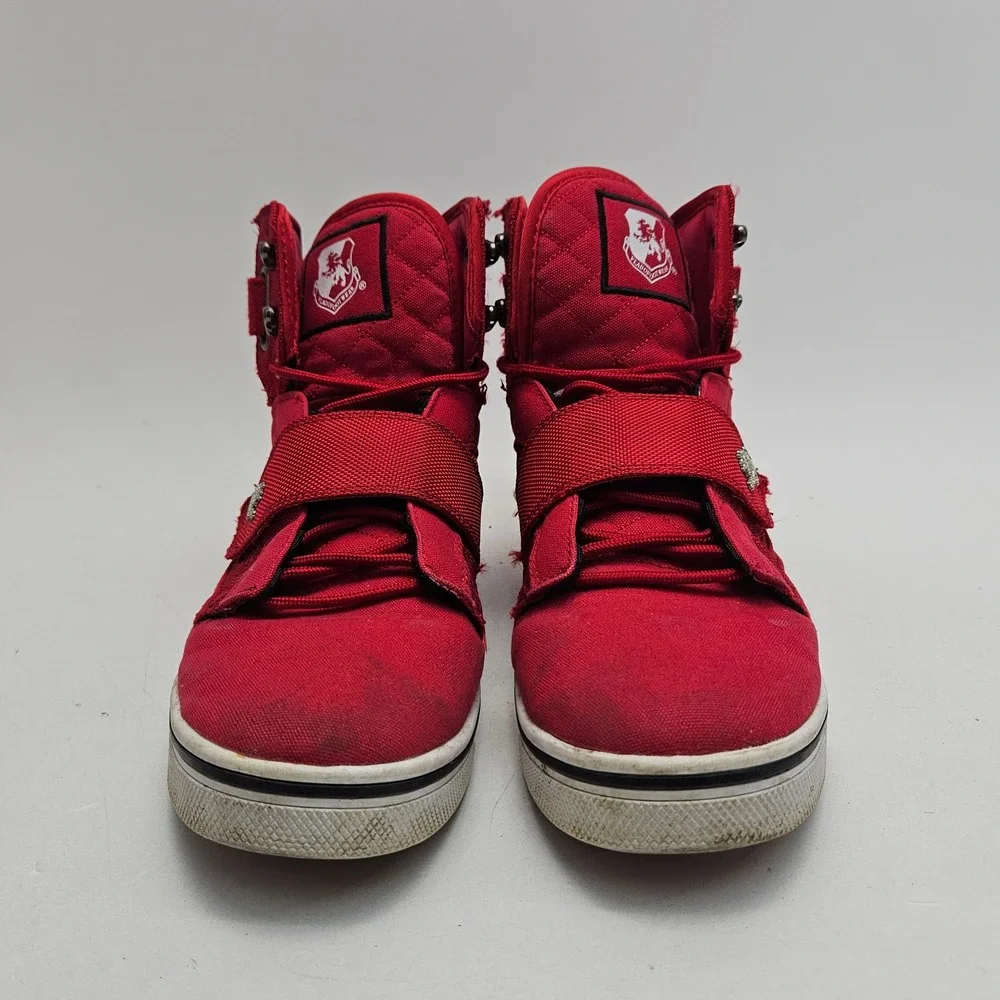 Vlado Atlas II Sneakers Mens 10 Red Canvas High Top Hook&Loop IG-1500-5C Street